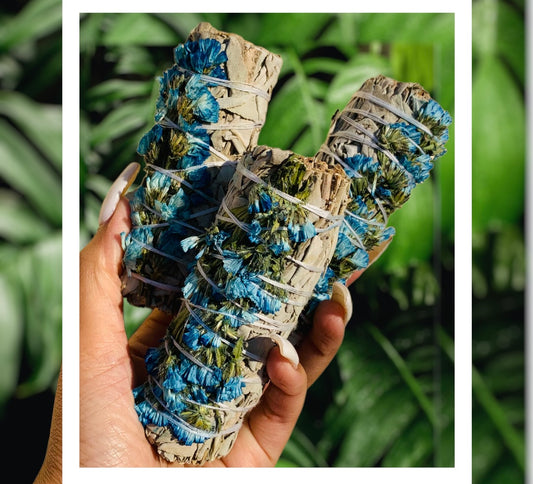Blue Turquoise + White Sage